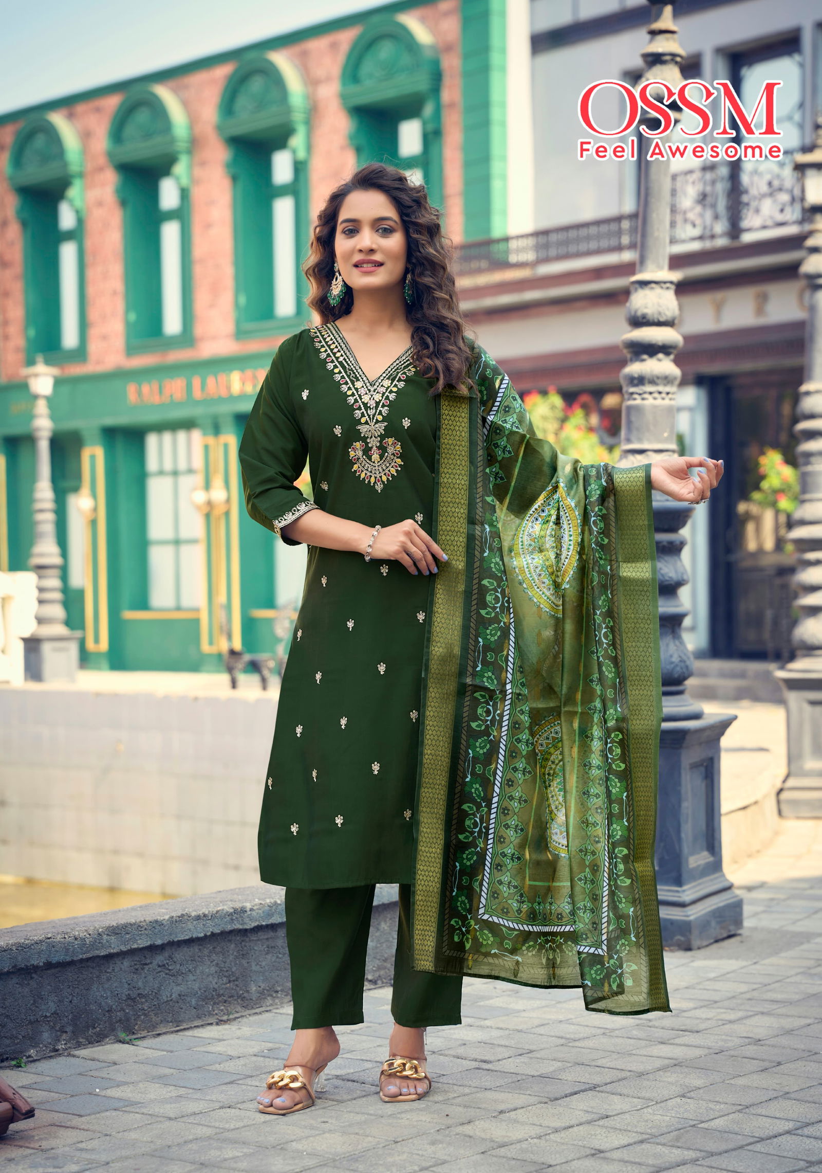 Nusrat Vol 2 By Ossm Viscose Roman Silk Kurti With Bottom Dupatta Orders In India